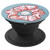 Pink Scrunchie with Volleyball Pattern   Teal Background PopSockets Grip and Stand for Phones and Tablets