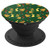 Pepperoni Pizza Pattern Design With Olive Green Background PopSockets Grip and Stand for Phones and Tablets