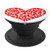 Red Butterfly Heart White Background PopSockets Grip and Stand for Phones and Tablets