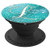 Personalized Letter L Initial Monogram Turquoise Teal Blue PopSockets Grip and Stand for Phones and Tablets