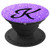 K Initial Purple Monogram Letter PopSockets Grip and Stand for Phones and Tablets
