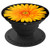 Yellow Daisy Flower With Black Background PopSockets Grip and Stand for Phones and Tablets