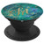 Monogram Initial M Peacock Feather Teal PopSockets Grip and Stand for Phones and Tablets