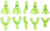 Dental Impression Trays Autoclavable Central 10pcs Box Light Green