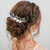 Unicra Bride Flower Wedding Hair Comb Silver Pearl Bridal Side Comb Crystal Hair Accessorie for Women and Girls