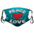 NYNELSONG Shield Anti Dust Pollution Face Mouth Shield Water Color Background Peace Love