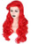 Topcosplay Ariel Wig Adult Women Halloween Costume Wigs Red Long Curly Cosplay Wig