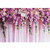 OERJU 10x8ft Wedding Floral Wall Photography Background Pink Tulle Curtain Purple Flowers Bridal Shower Photo Backdrop Marriage Anniversary Party Decor Banner Vinyl Photo Studio Props Newborn Photo