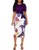 Women s Bodycon Business Pencil Dress Party Knee Length Dress Ladies Colorblock Dress  Purple 2XL