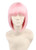 Topcosplay Women Wigs Pink Short Bob Wig Straight Cosplay Halloween Costume Wigs