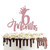 6 Months 1 2 birthday Cake Topper Double Sided Rose Gold Glitter Half Birthday Baby Shower First Birthday Party Decorations