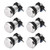 uxcell Game Push Button 33mm Round 12V LED Illuminated Push Button Switch with Micro Switch for Arcade Video Games White 6pcs