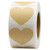 Hcode Love Heart Shape Natural Kraft Permanent Adhesive Label 15   Color Coding Dot Labels 500 Stickers per Roll  Heart Kraft
