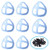 3D Stand Bracket Inner Support Frame Bracket Face Mas k Bracket for Lipstick Protection and Supporting More Breathing Space Blue 8pcs