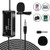 Lavalier MicrophoneProfessional Lavalier Lapel Microphone Omnidirectional Lav Mic for Phone Camera YouTube Interview Vlog