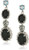 Sorrelli Black Onyx Decorative Oval Crystal Statement Drop Earrings