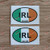 2X Glossy 4   Ireland Irish IRL Oval Code Decal Sticker Car Vinyl
