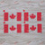 4X red 4 Inches Canada Canadian Flag Single Color Decal Vinyl Sticker Maple Leaf Die Cut Style no bkgrd