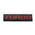 1x 3D Chrome Finish Metal TURBO Emblem Alloy Badge Sticker  Black Red