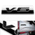 1x 3D Chrome Finish Metal V6 Emblem Alloy Badge Sticker  Black Chrome
