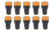 RESALET Indicator Lights AC DC 12V Yellow LED 22mm Panel Mount for Electrical Control Panel HVAC DIY Projects 10Pcs