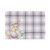 Wamika Happy Easter Bunny Eggs Purple Plaid Checkered Burlap Placemats Set of 4 Easter Day Rabbit Butterfly Flowers Spring Summer Table Place Mat for Dining Kitchen Non Slip Heat Resistant 12  x 18
