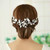 Aukmla Bride Wedding Headband Silver Leaf Hair Vine Bridal Headpiece Flower Hair Accessories Decorative for Women and Girls
