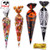 HOWAF 100pcs Halloween Candy Gift Bags Halloween Sweet Cookie Party Bags Halloween Trick or Treat Goody Party Fillers Bags Cellophane Cone with Twist Ties Pumpkin Witch Skeleton Spider Web