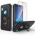 IDweel iPhone XR Case with Tempered Glass Screen Protector Military Grade Phone Case with Rotating Holder Kickstand for Apple iPhone XR 61 Inch Black