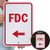 SmartSign  FDC  Sign with Left Arrow   12  x 18  3M Engineer Grade Reflective Aluminum