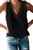 QACOHU Women s V Neck Lace Trim Tank Tops Casual Loose Sleeveless Blouse Shirts Black S QACOHU Women s V Neck Lace Trim Tank Tops Casual Loose Sleeveless Blouse Shirts Black S