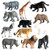 AUCOOMA 12PCS Safari Animal Figurines Set Jungle Animals Figures Toy Animals for Kids