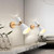 Simple Metal Wall Sconce lamp Corridor Corridor Hotel Golden Background Wall Sconce Creative LED lamp E26 Base 1 lamp White