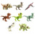 Dinosaur Jurassic World Building Blocks Toy Playset Action Figures | Educational Gift for Kids | Pack of 8 Pieces as Cake Topper or Party Favor