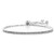 Devin Rose Adjustable Bolo Style Tennis Bracelet for Women made With 2mm Swarovski Crystals in Rhodium Plated Brass  White