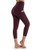 OUGES Womens High Waist Pockets Yoga Pants Power Flex Running Pants Workout Leggings  Red Capris 20inchL
