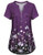 Women s Dressy V Neck Short Sleeve Work Casual Summer Tunic Tops and Blouses Shirt Purple M