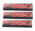 3Pack F 350 XLT Super Duty Side Fender Emblems Badge 3D logo Replacement for F350 XLT Pickup Black Red