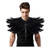 ZAKIA Gothic Style Feather Shrug Cape Shawl Collar Halloween Costume Cosplay  Black gooes