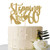 Gold Glitter Stepping into 60 Cake Topper   60th Birthday Cake Topper   60th Birthday Party Decorations