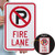 SmartSign 3M Engineer Grade Reflective Sign Legend  Fire Lane  with Graphic 18  high x 12  wide Black Red on White