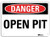 SmartSign Danger   Open Pit Sign   7  x 10  3M Reflective Aluminum