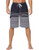 unitop Men s Vacation Surfing Shorts Quick Dry Board Shorts Striped Printed with Mesh Lining Black 38