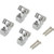 MUPOO Pack of 4 Pcs Guitar Roller String Trees Retainers String Guides with Screws Replacement  Silver
