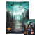 Funnytree 5x7FT Soft Fabric Halloween Backdrop Scary Cemetery Gothic Gate Background Gloomy Hallows Eve Moon Pumpkin Trick or Treat Dress Up Party Banner Decoration Supplies Photo Booth Props Favors