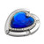 Bestdays Crystal and Rhinestone Heart Folding Hanging Hook  Dark Blue