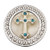 Cross Shape Crystal and Rhinestone Folding Hanging Hook  Light Blue