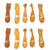 MIAO JIN 10 Pcs Animal Pattern Wooden Spoons Decorative Dessert Spoons Coffee Spoons Cute Tableware  5 Patterns