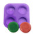 COOKNBAKE Silicone Handmade Soap Mold Round Shape Pudding Jello Molds Cake Bakeware Baking Tools Dessert Pastry Form 4 Holes