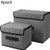 4 Pack Premium Storage Box with lid?Storage Bins Foldable Storage Boxes with Lids Storage Baskets Storage Containers Organizers with Handles?2pcs small 2pcs big?
